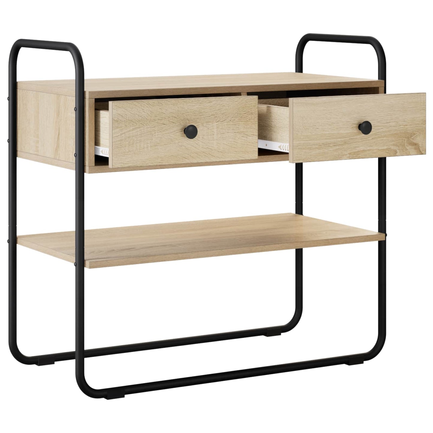 vidaXL Console Table Sonoma Oak 80 x 40 x 75 cm Engineered Wood 4