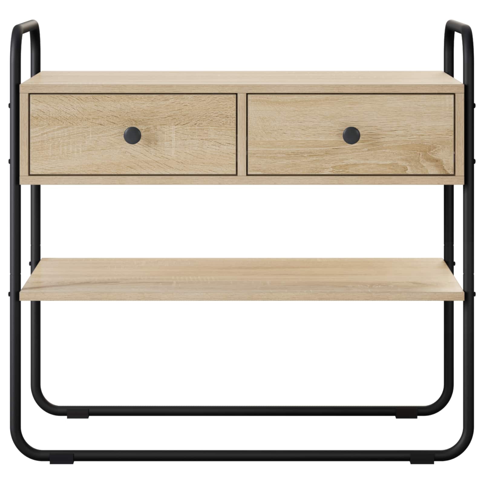 vidaXL Console Table Sonoma Oak 80 x 40 x 75 cm Engineered Wood 5