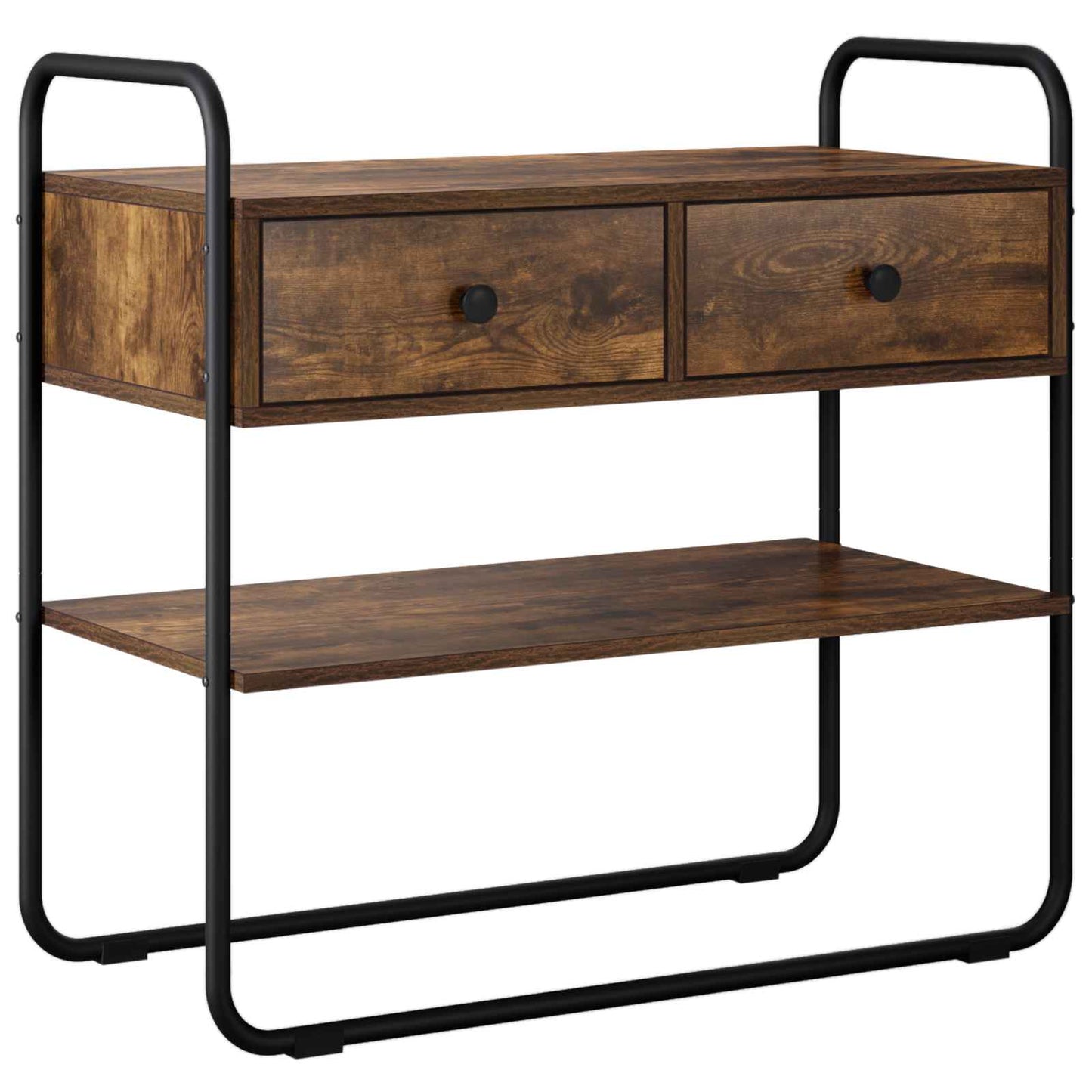 vidaXL Console Table Smoked Oak 80 x 40 x 75 cm Engineered Wood 2