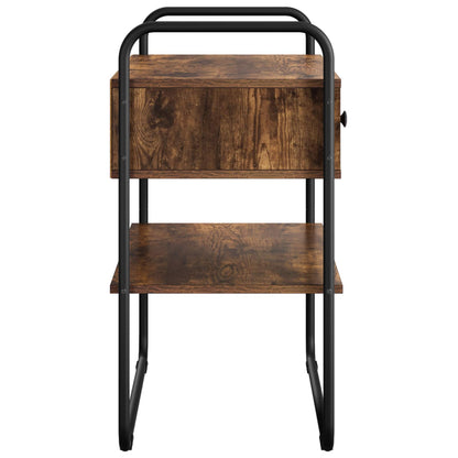 vidaXL Console Table Smoked Oak 80 x 40 x 75 cm Engineered Wood 6