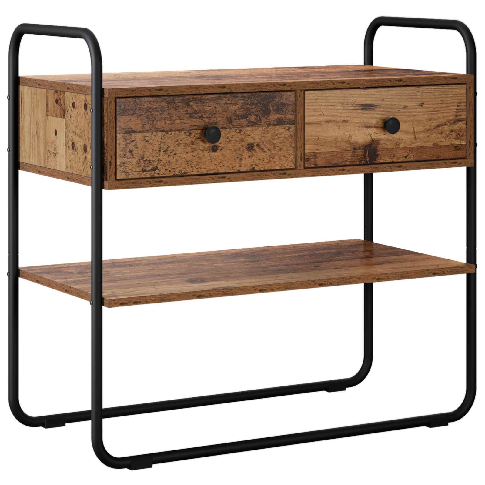 vidaXL Console Table Old Wood 80 x 40 x 75 cm Engineered Wood 2