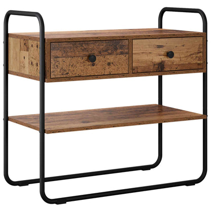 vidaXL Console Table Old Wood 80 x 40 x 75 cm Engineered Wood 2