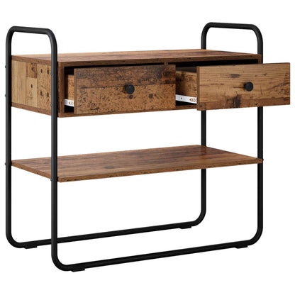 vidaXL Console Table Old Wood 80 x 40 x 75 cm Engineered Wood 4