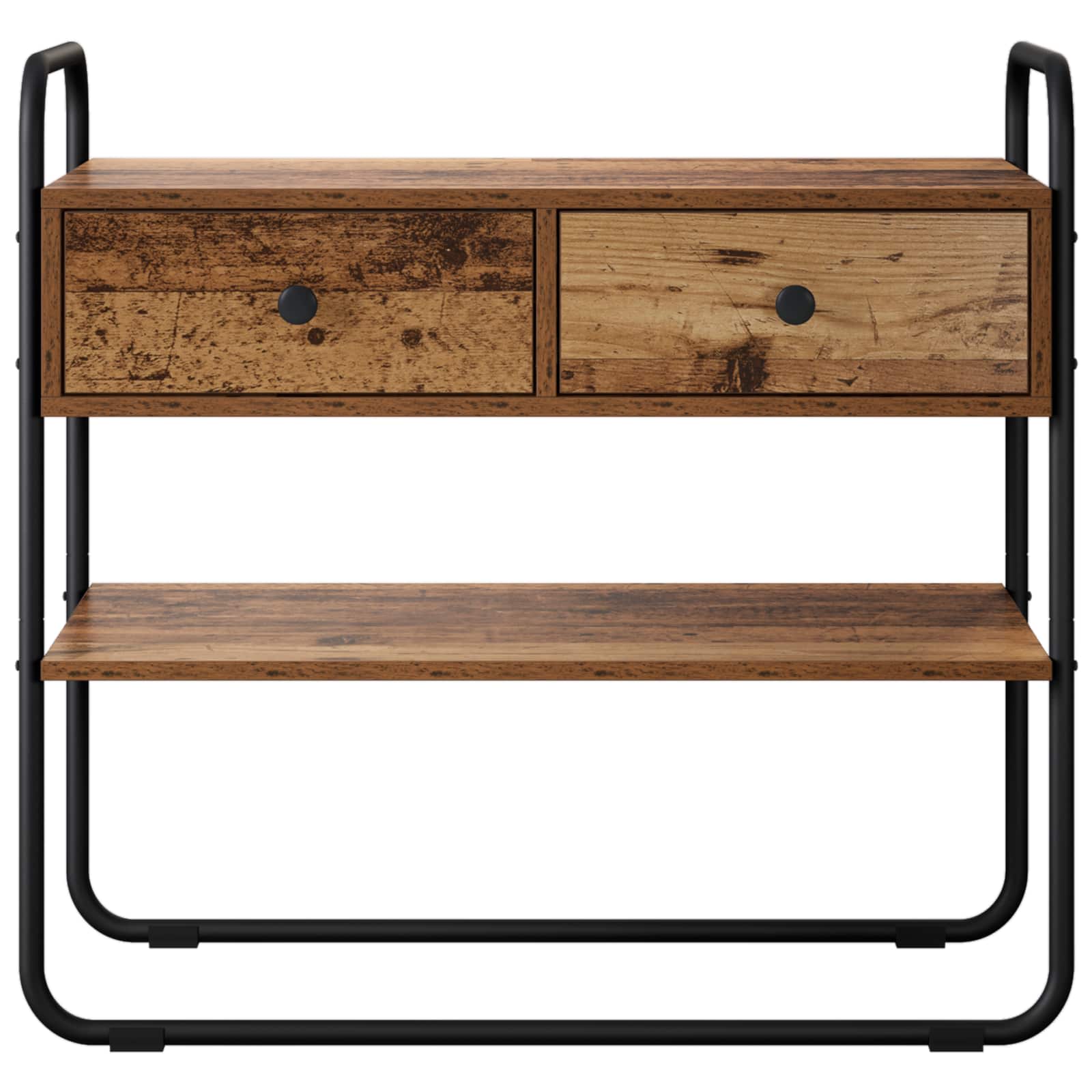 vidaXL Console Table Old Wood 80 x 40 x 75 cm Engineered Wood 5