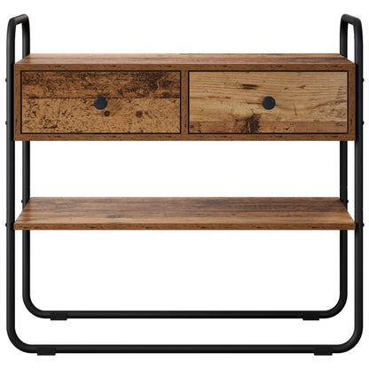 vidaXL Console Table Old Wood 80 x 40 x 75 cm Engineered Wood 5