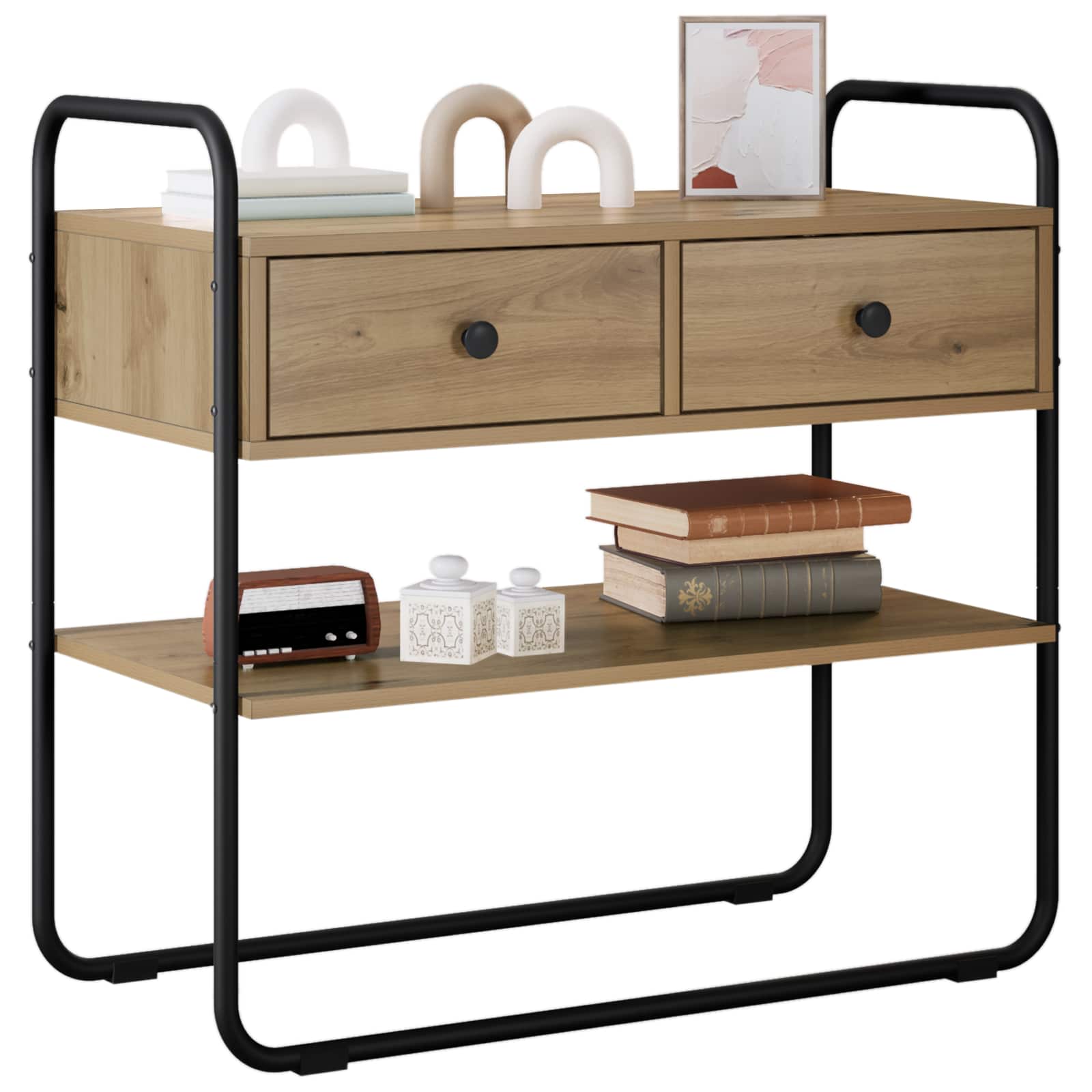 vidaXL Console Table Artisan Oak 80 x 40 x 75 cm Engineered Wood 3