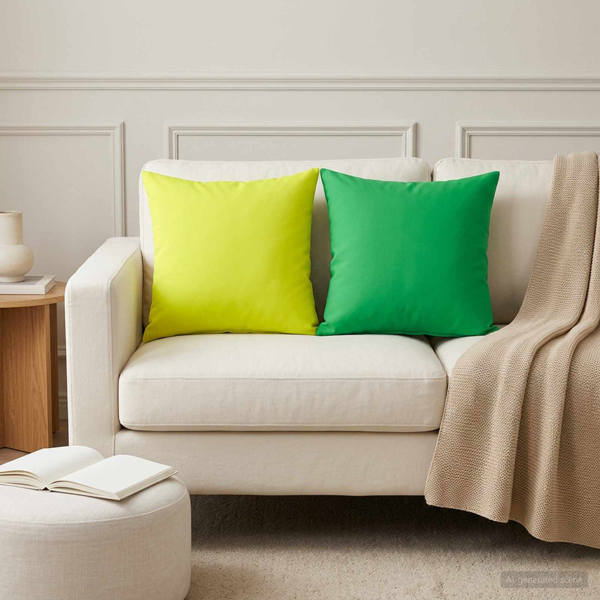 Throw Pillow HEERLEN Polyester 12 40 x 40 cm Bright green
