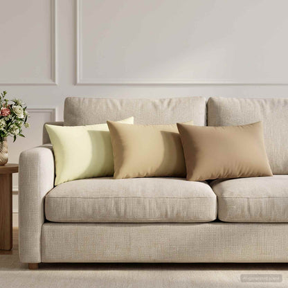 vidaXL Cushion with Pillow HEERLEN 6 pcs Taupe Polyester 1