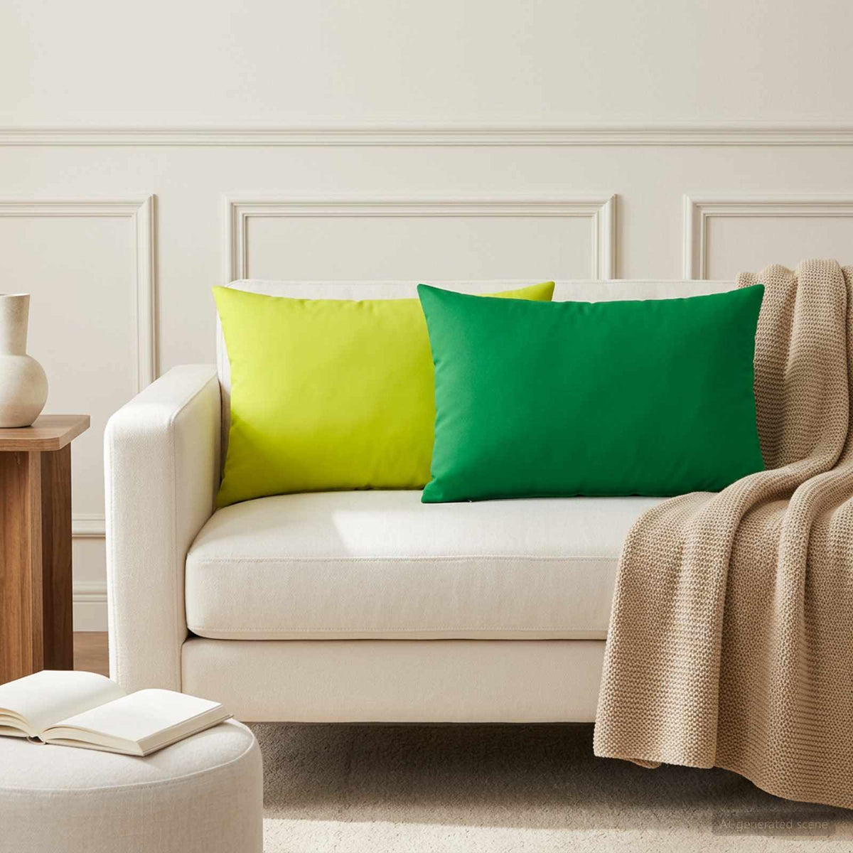 Cushion Pillow HEERLEN Green Polyester