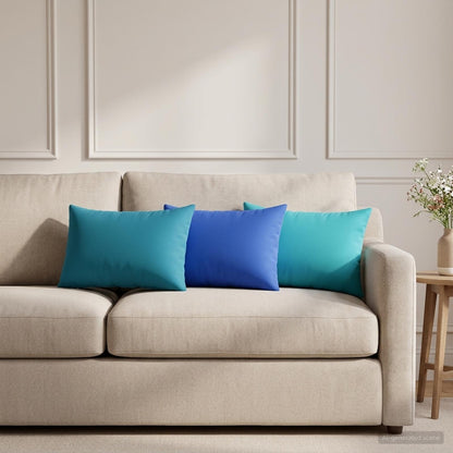 Cushion with Pillow HEERLEN 6 pcs Light Blue Polyester