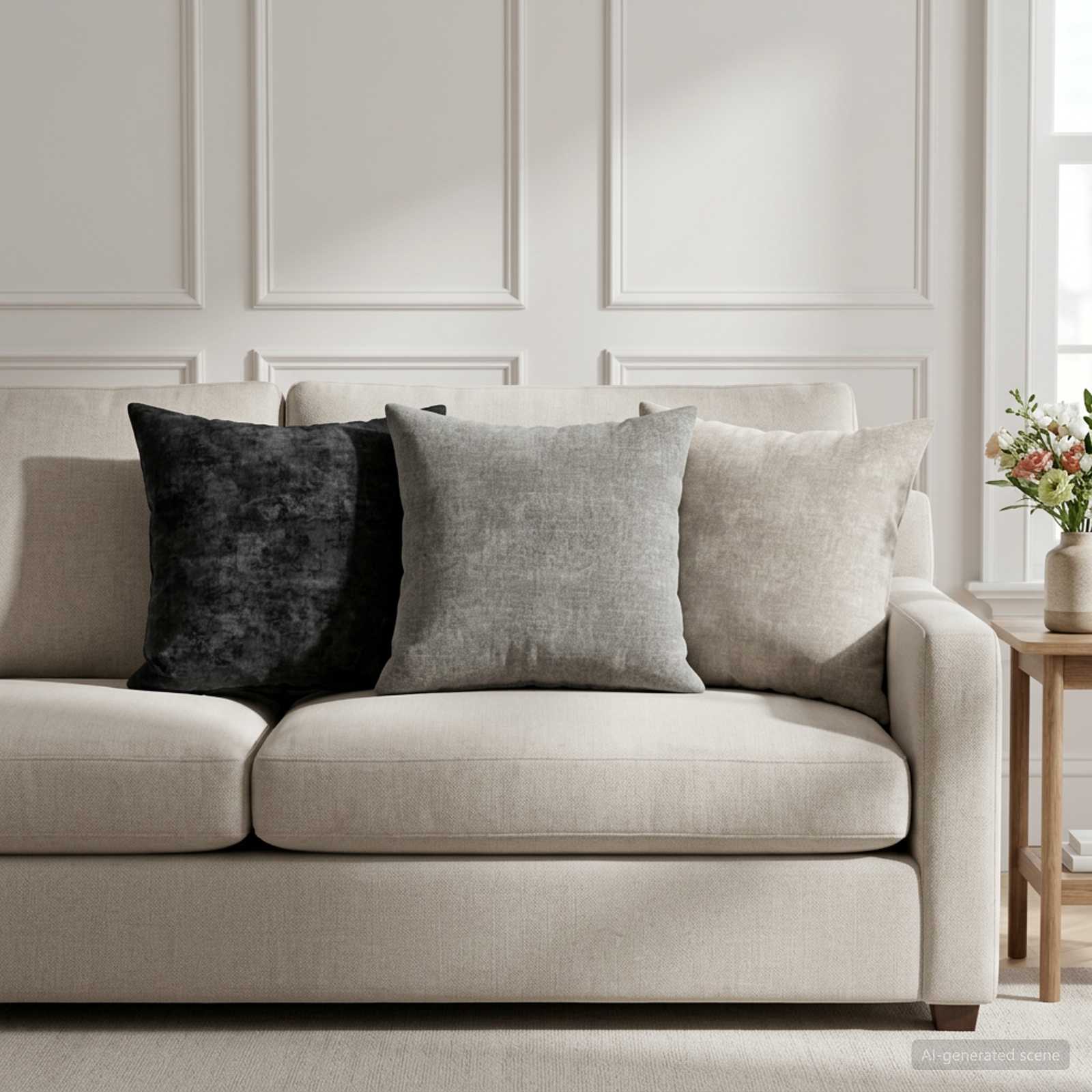 vidaXL Cushion Cover 12 pcs HEERLEN Dark Grey 40 x 40 cm 1
