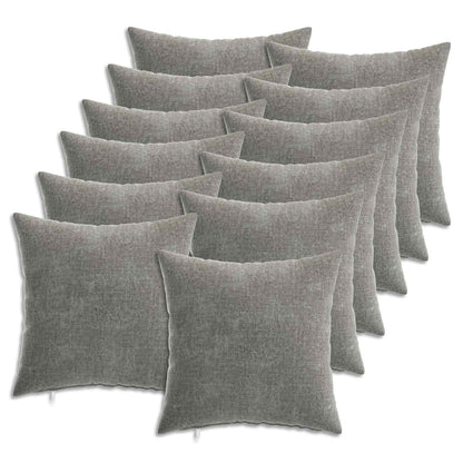 vidaXL Cushion Cover 12 pcs HEERLEN Dark Grey 40 x 40 cm 2