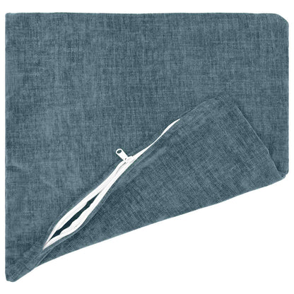 vidaXL Cushion Cover 12 pcs HEERLEN Blue 40 x 40 cm Chenille Fabric 4