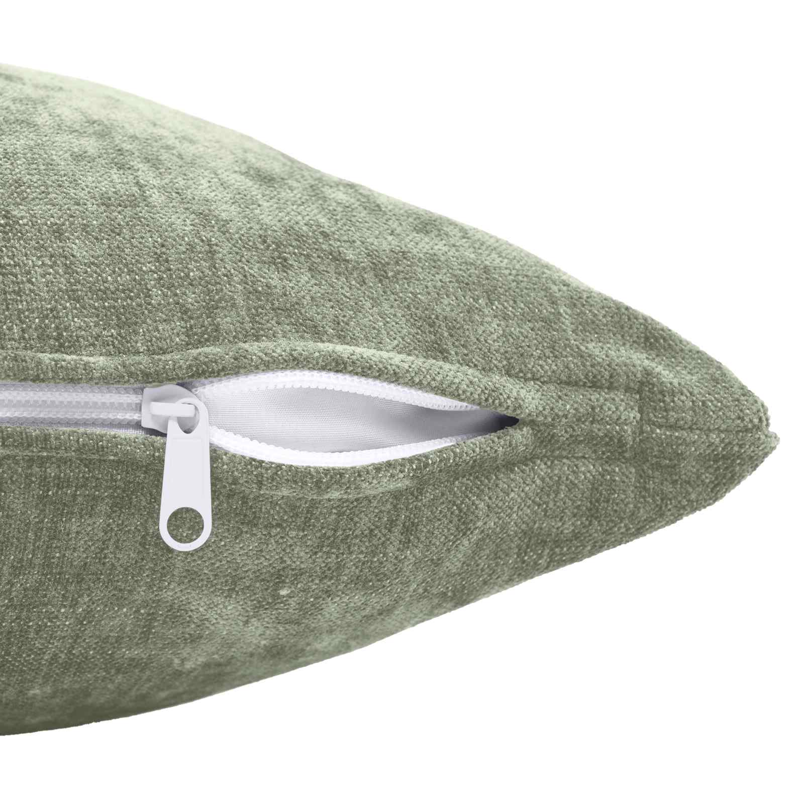vidaXL Cushion Cover 12 pcs HEERLEN Green 40 x 40 cm Chenille Fabric 6