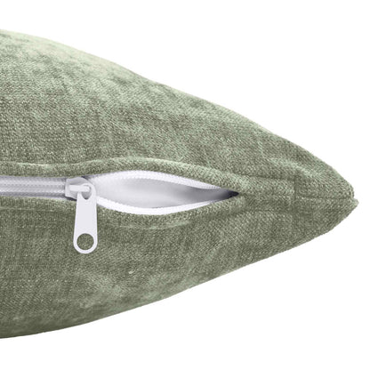 vidaXL Cushion Cover 12 pcs HEERLEN Green 40 x 40 cm Chenille Fabric 6