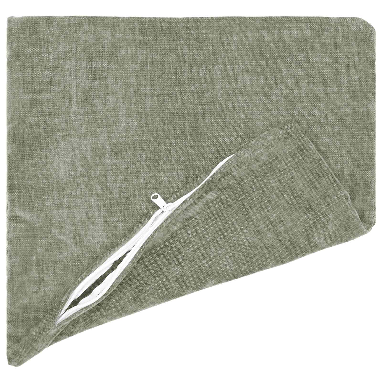 vidaXL Cushion Cover 12 pcs HEERLEN Green 40 x 40 cm Chenille Fabric 4