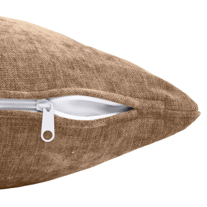 vidaXL Cushion Cover 12 pcs HEERLEN Brown 40 x 40 cm Chenille Fabric 6