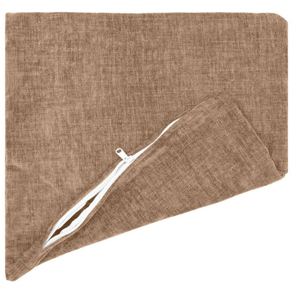 vidaXL Cushion Cover 12 pcs HEERLEN Brown 40 x 40 cm Chenille Fabric 4