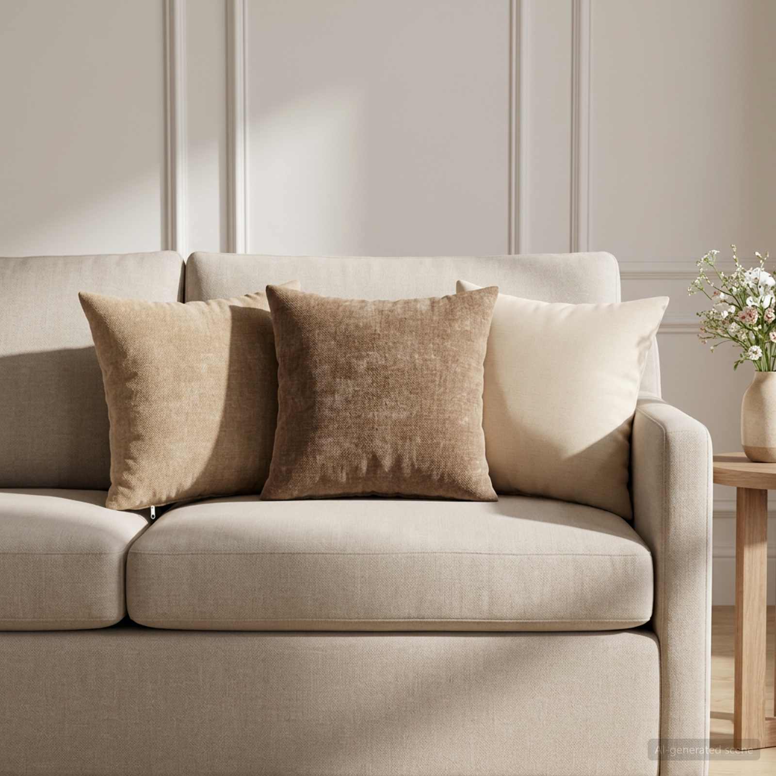 vidaXL Cushion Cover 12 pcs HEERLEN Brown 40 x 40 cm Chenille Fabric 1