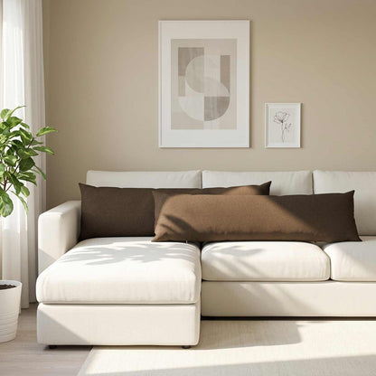 vidaXL Cushion with Pillow HEERLEN 2 pcs Taupe Fabric 1
