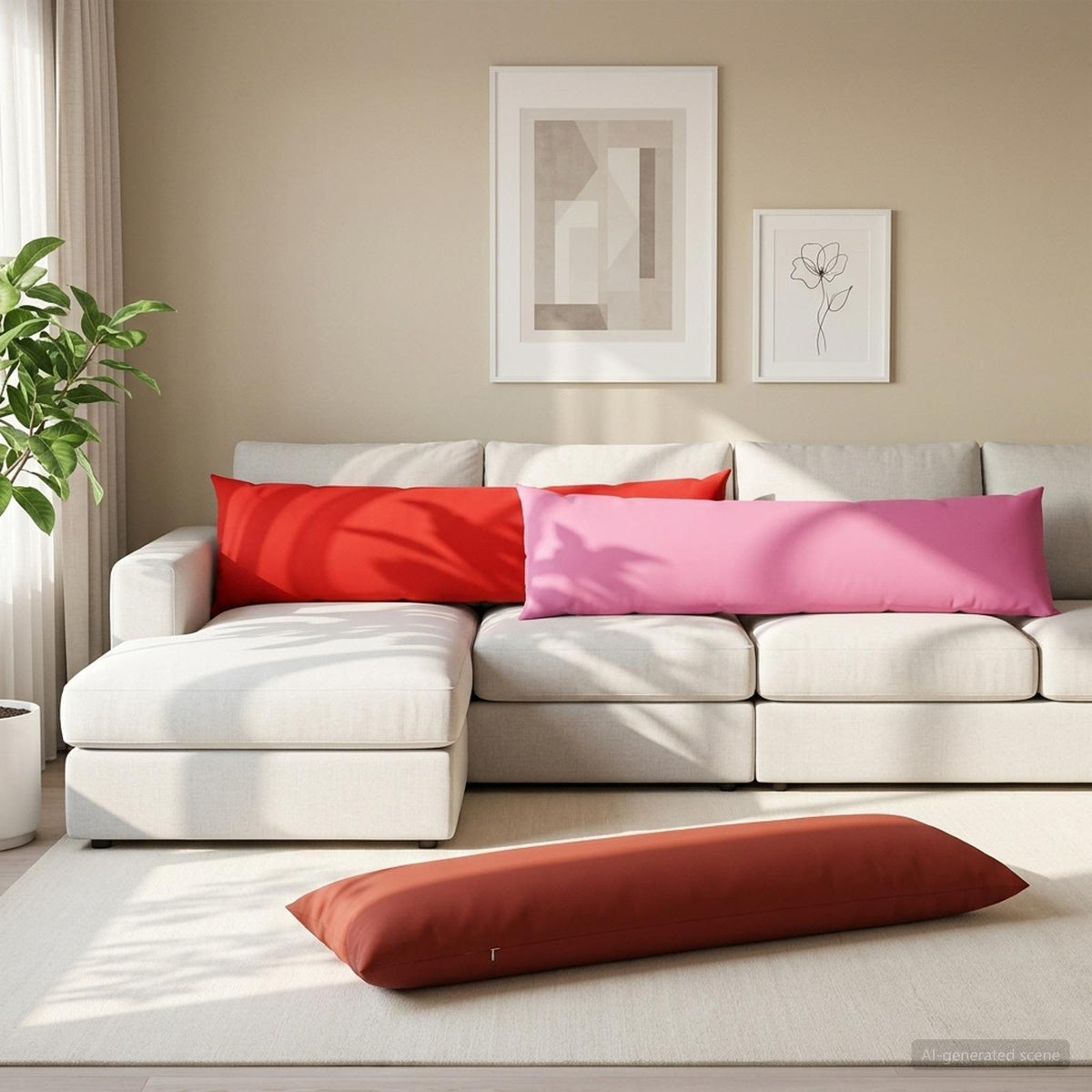 Cushion Pillow HEERLEN Red Polyester