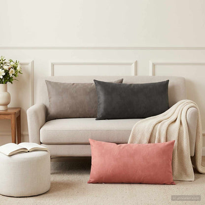 vidaXL Cushion with Pillow HEERLEN 6 pcs Light Grey Velvet 1