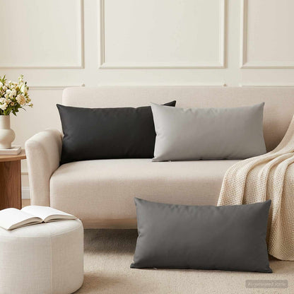 vidaXL Throw Pillow 6 pcs HEERLEN Anthracite 40 x 70 cm Polyester 1