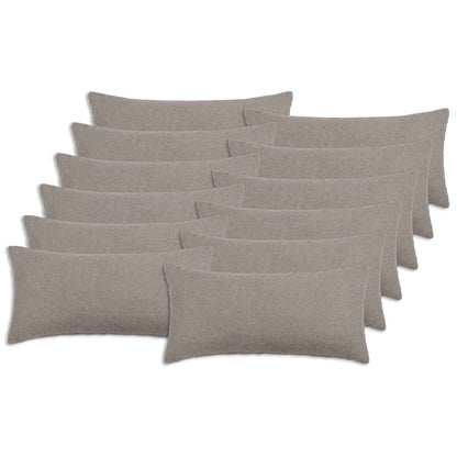vidaXL Cushion Cover 12 pcs HEERLEN Light Grey 40 x 80 cm Bouclé 2