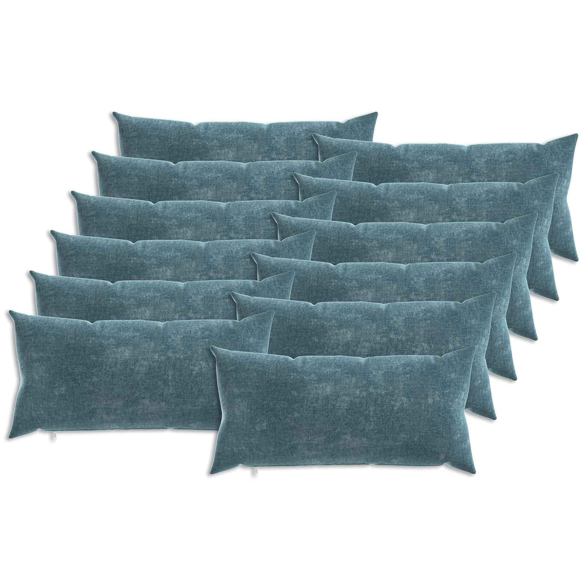 Cushion HEERLEN Blue Chenille Fabric