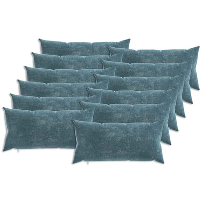 Cushion HEERLEN Blue Chenille Fabric
