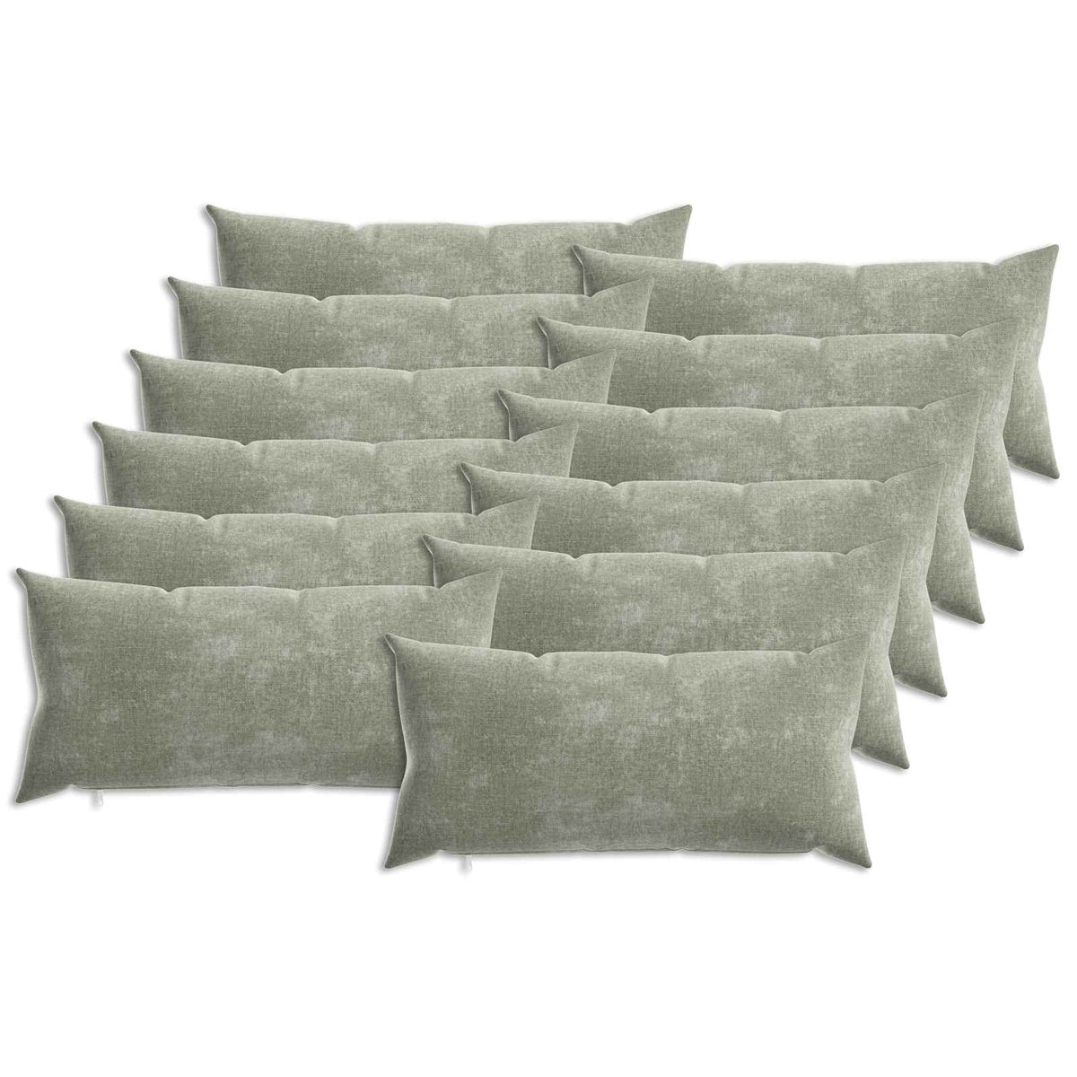 Cushion HEERLEN Green Chenille Fabric