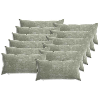 Cushion HEERLEN Green Chenille Fabric