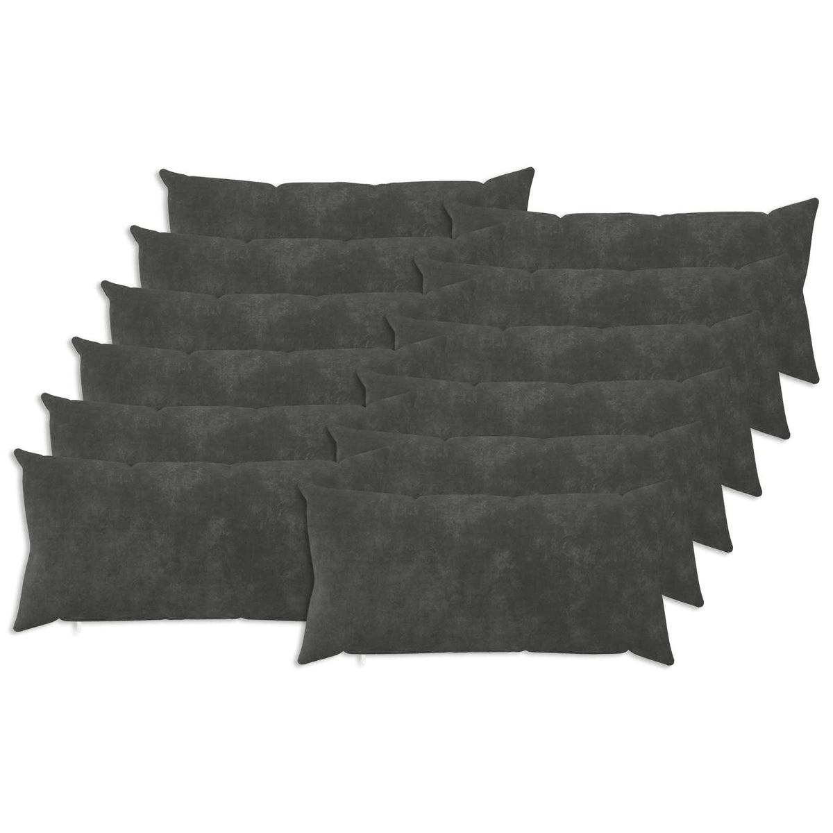 vidaXL Cushion Cover 12 pcs HEERLEN Anthracite 40 x 80 cm 1