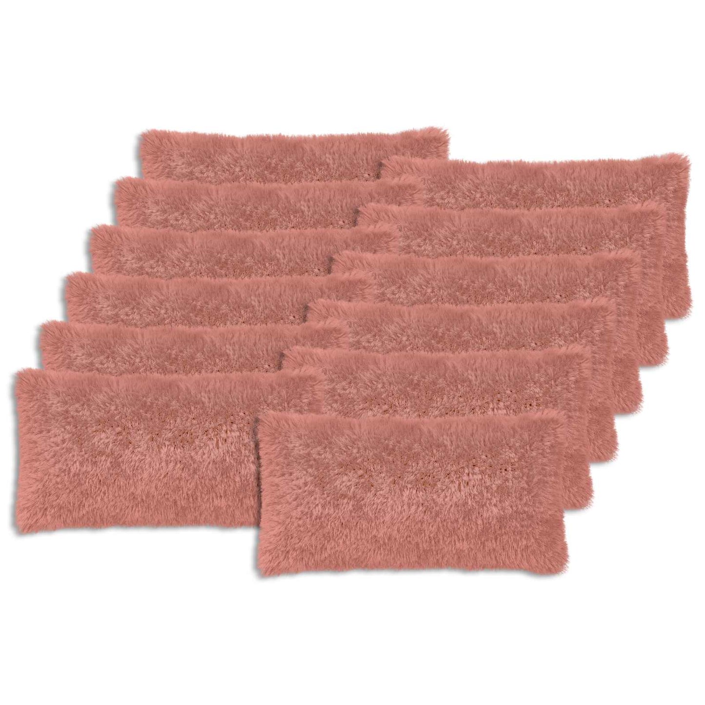 vidaXL Cushion Cover 12 pcs HEERLEN Pink 40 x 80 cm PV Fleece 2