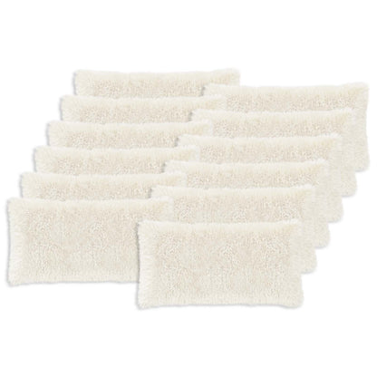 vidaXL Cushion Cover 12 pcs HEERLEN White 40 x 80 cm PV Fleece 2