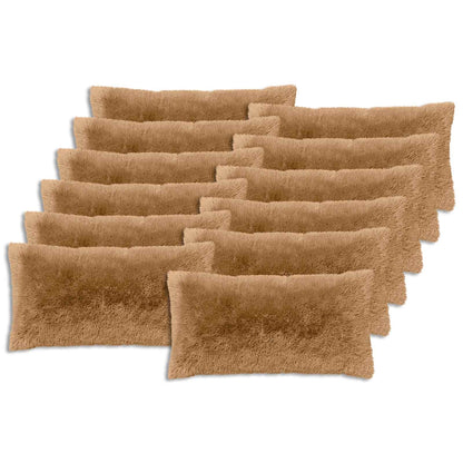 vidaXL Cushion Cover 12 pcs HEERLEN Taupe 40 x 80 cm PV Fleece 2