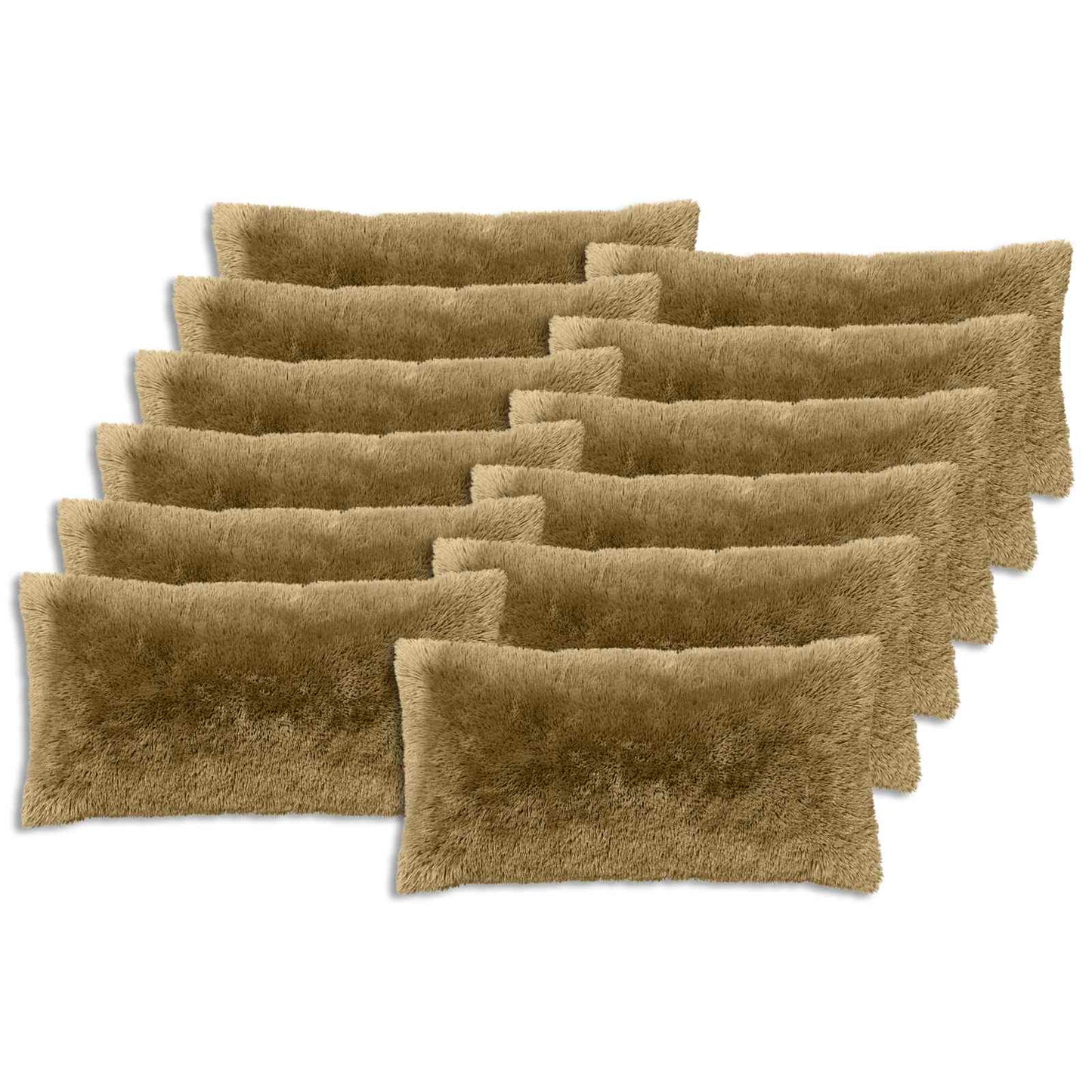 vidaXL Cushion Cover 12 pcs HEERLEN Light Green 40 x 80 cm PV Fleece 2