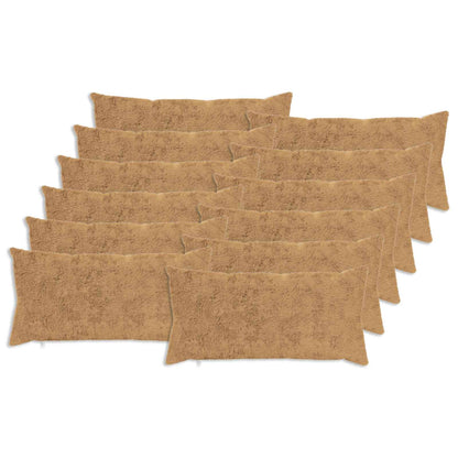 vidaXL Cushion Cover 12 pcs HEERLEN Taupe 40 x 80 cm Faux Rabbit Fur 2