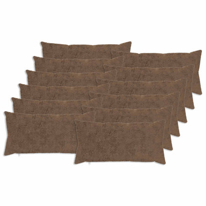 vidaXL Cushion Cover 12 pcs HEERLEN Light Brown 40 x 80 cm 2