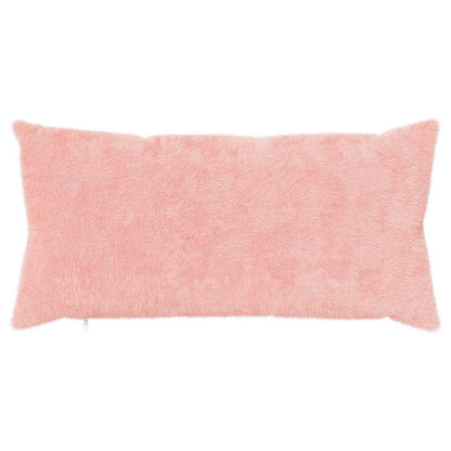 vidaXL Cushion Cover 12 pcs HEERLEN Pink 40 x 80 cm Faux Rabbit Fur 3