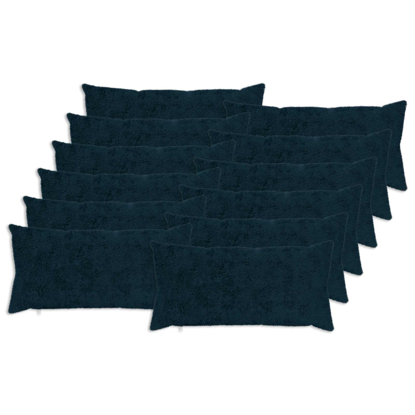 vidaXL Cushion Cover 12 pcs HEERLEN Navy Blue 40 x 80 cm 2