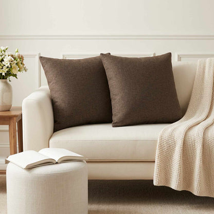 Throw Pillow HEERLEN Fabric 6 50 x 50 cm Brown
