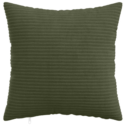 vidaXL Cushion Cover 12 pcs HEERLEN Green 45 x 45 cm Corduroy 2