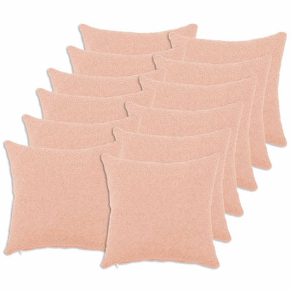 vidaXL Cushion Cover 12 pcs HEERLEN Pink 45 x 45 cm Bouclé 1