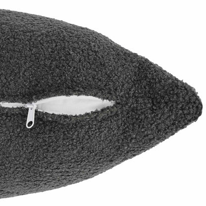 vidaXL Cushion Cover 12 pcs HEERLEN Dark Grey 45 x 45 cm Bouclé 5