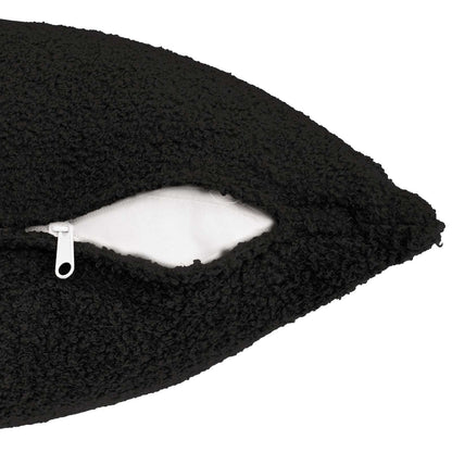 vidaXL Cushion Cover 12 pcs HEERLEN Black 45 x 45 cm Bouclé 5