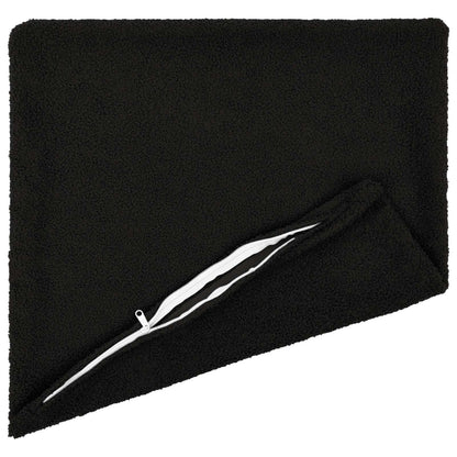 vidaXL Cushion Cover 12 pcs HEERLEN Black 45 x 45 cm Bouclé 3
