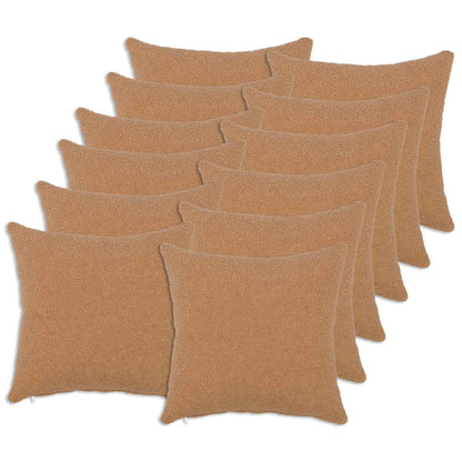 vidaXL Cushion Cover 12 pcs HEERLEN Beige 45 x 45 cm Bouclé 1