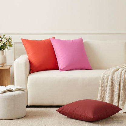 vidaXL Cushion with Pillow HEERLEN 6 pcs Red Polyester 1