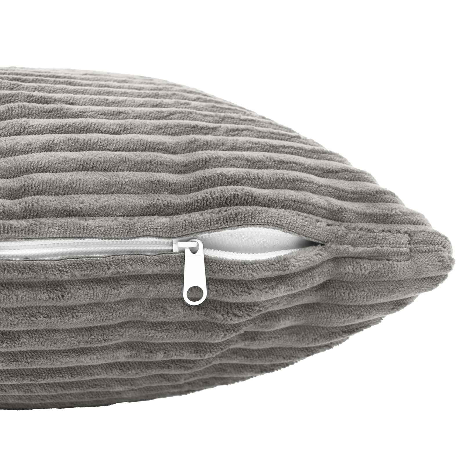 vidaXL Cushion Cover 12 pcs HEERLEN Light Grey 50 x 50 cm Corduroy 5